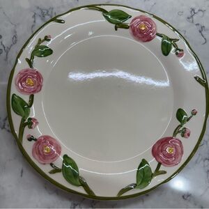 13 inch platter Metlox Poppytrail Camellia Floral Ceramic